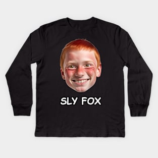 SLY FOX (White Text) Kids Long Sleeve T-Shirt